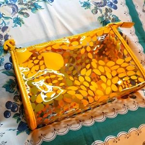 J.Crew Lemon Twist Zippered Cosmetics Case